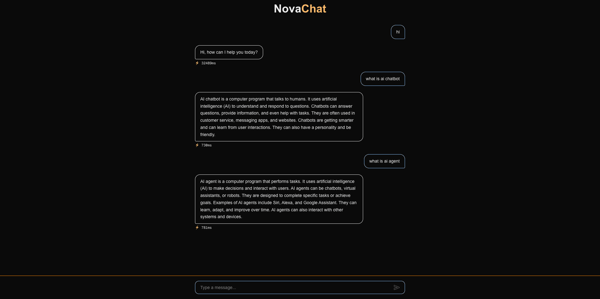 NovaChat AI preview